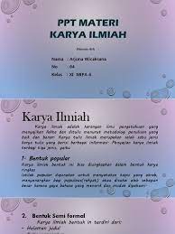 Maybe you would like to learn more about one of these? Karya Ilmiah Pdf