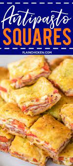 Antipasto Squares Recipe So Good Crescent Rolls Stuffed With Ham Salami Pepperoni Provolone Swis Square Recipes Appetizer Recipes Crescent Roll Recipes