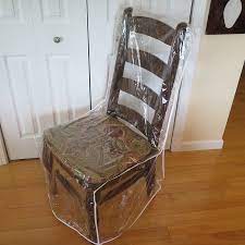 Avoid food stains with our dinning room chairs plastic covers. Plastic Chair Covers Clear Dining Room Chair Protector Dust Cover Protection Storage Bags Dining Chair Covers Protector For No Dust Spill Pet Hair Pet Claws Home Accessories Home Kitchen Mymobileindia Com