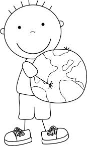 Earth is the only habitable planet discovered in our cute earth day coloring picture: Kid Color Pages Earth Day For Boys