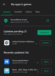 Sy punya masalah yg sama, thks. Terpecahkan Tidak Bisa Update Android System Webview Samsung Members