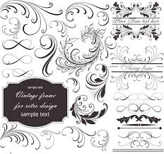 Floral Frame Embellishment Vector Ornate Swirl Photo Frame Cards Fall Ornaments