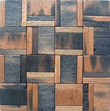 European Style Wood Mosaic Artwork Wall Tile For Villa Lounge Hotel Lobby Wall Tile Exterior Wall Tiles Wood Mosaic Wall Tiles