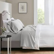 Beautyrest 700 Thread Count 4 Piece Light Grey Cotton Blend California King Anti Microbial Sheet Set Br20 1910 The Home Depot