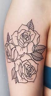 27 Ideas For Tattoo Simple Thigh Rose Outline Rose Outline Tattoo Tattoos Tattoo Outline