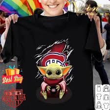 It features sequin graphics, raglan sleeves, a scoop neck, and a rounded hem. Star Wars Baby Yoda Blood Inside Montreal Canadiens Shirt Hoodie Sweater Longsleeve T Shirt