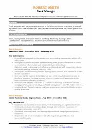 Bank Manager Resume Samples Qwikresume