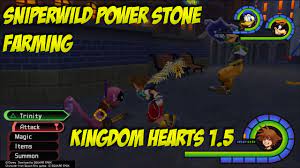 KINGDOM HEARTS 1.5 PS4 Easy Sniperwild Power Stone farming method - YouTube