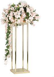 Maybe you would like to learn more about one of these? Amazon Com Everbon Pack Of 10 Wedding Flower Vase Metal Flower Stand Gold Flower Column Elegant Wedding Table Centerpiece Wedding Flower Decoration Vase 23 6 Tall Kitchen Dining
