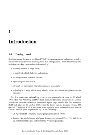 Introduction Chapter 1 Automated Rendezvous And Docking Of Spacecraft