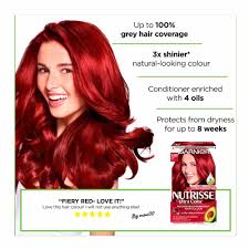 Garnier nutrisse ultra color nourishing permanent hair color cream, r3 light intense auburn (pack of 2) red hair dye 13,737 $9.76 $ 9. Garnier Nutrisse Ultra Fiery Red 6 60 Permanent Hair Dye Wilko