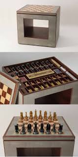 Chess is mostly played as a one on one game while poker can start with multiple players playing against you on a table. Games Compendium Side Table In Barley Shagreen It Includes Chess Backgammon Bridge Poker Dice And Cribbage Chess Table Backgammon Cribbage