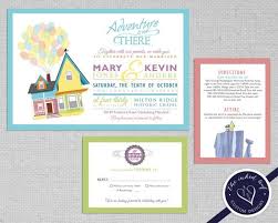 Wedding Invitation Inspired By Disney Pixar S Movie Up Carl Ellie S House W Balloons Rsvp Recep Disney Wedding Invitations Wedding Invitations Disney Up