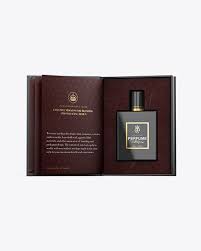 Glossy Gift Box With Perfume Bottle Mockup Front View In Packaging Mockups On Yellow Images Object Mockups Bottle Mockup Mockup Free Psd Free Mockup