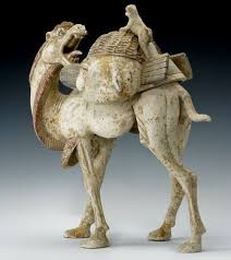 M S 600 650 Sui Hanedanligi Terracota Deve Super Modellenmis Agir Yuklu Bir Deve Cin In Ipek Yolu Boyunca Ticare Camels Art Sculpture Ancient Pottery
