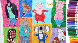 Sing coloring pages are a fun way for kids of all ages to develop creativity, focus, motor skills and color recognition. Illumination Sing Coloring Pages Color Buster Johnny Gunter Ash 3 Speed Coloring Tutorial Youtube