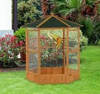 Large Wooden Outdoor Aviary Bird Cage House for Parakeet Parrot Macaw Perch