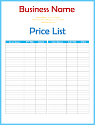 Create the best process for inventory management in . 6 Free Editable Price List Templates Word Excel
