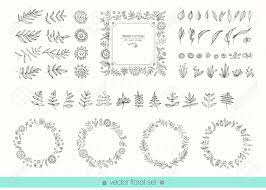 Decorar hojas de cuaderno adornos para cuadernos arte con flores. Flores Hojas Marcos Elementos Decorativos Para Su Diseno Ilustraciones Vectoriales Clip Art Vectorizado Libre De Derechos Image 52587940