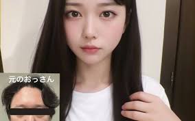 中年秃头大叔用AI把自己变成美少女：天庭饱满眼睛有神_哔哩哔哩_bilibili