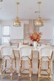 White and blue bar stool. The Best Way To Choose The Finest Pendant Lights For Your Kitchen Hudsonvalleylighting Lightingfix Kitchen Pendant Lighting Wicker Bar Stools Bistro Chairs
