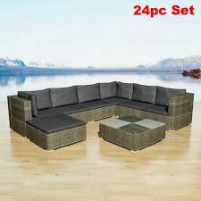 Rattan Garden Sofa Set Grey Corner Seat Outdoor Sectional Patio Lounge Furniture Furniture Furnituredesign F Garden Sofa Set Furniture Sofa Set Garden Sofa