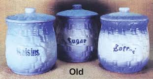 Check spelling or type a new query. Blue And White Stoneware Kitchen Canisters
