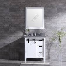 Elements compton collection 30 inch wide bathroom vanity cabinet only. China 30inch White Bathroom Vanity With Sliding Barn Door China Large Storage Hangzhou