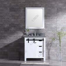 Enjoy {free shipping} on most stuff, even big stuff. China 30inch White Bathroom Vanity With Sliding Barn Door China Large Storage Hangzhou