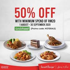 Go and grab them now from the deals around you picks and save big without having to meet any minimum spend! 1 Aug 30 Sep 2020 Secret Recipe Free 50 Off Promo Code Promotion On Grabfood Everydayonsales Com