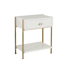 Save 15% in cart on select furniture with code july. Jaclyn White Industrial Gold Side Table