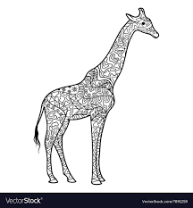 It's up to you to choose the most appropriate colors. Geometric Giraffe Mandala