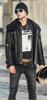 Men S Shearling Jacket Turmeric Wool B3 Flight Jacket Short Fur Leather Jacket Australia Wool Mans Sheep Leather Jeans Men Mens Shearling Jacket Leather Jacket
