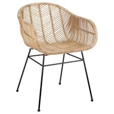 Rattan And Metal Dining Chair Metal Dining Chairs Rattan Dining Chairs Dining Chairs