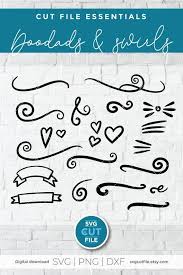 Flourish Svg Swoosh Svg Swashes Svg Swirl Svg Squiggle Etsy Svg Squiggles Swash