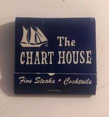 Vintage Chart House Front Strike Matchbook Full Unstruck