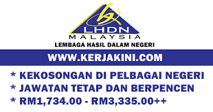 Kekosongan jawatan kerajaan negeri sabah pemohonan adalah dipelawa daripada warganegara malaysia yang berasal dari sabah yang berkelayakan. Iklan Jawatan Kosong Terkini Lembaga Hasil Dalam Negeri Lhdn Pelbagai Negeri Tetap