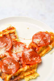 Add a tsp of shredded cheese to the preheated waffle maker and let it cook for about 30 seconds. The Best Pepperoni Pizza Chaffle Recipe Hangry Woman