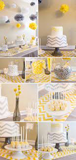 Chevron Grey Yellow Party Baby Shower Yellow Grey Baby Shower Baby Boy Shower