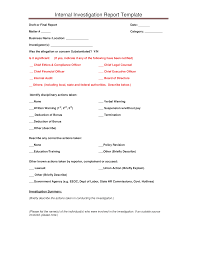 Internal Investigation Report How To Create An Internal Investigation Report Download This Internal Investigation R Report Template Investigations Templates