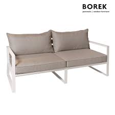 Loungeset perpignan aus aluminium, inklusive polster, in weiß/grau. Garten Lounge Sofa Samos Mit Kissen