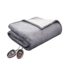 Name:usb powered heated shawl soft winter electric warming heating blanket pad. Woolrich Plush To Berber Heated Blanket 7 Color Options On Sale Overstock 12489771 Tan Full