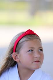 Red Top Knot Headband