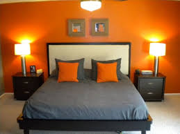 Orange And Gray Master Bedroom And Bath Orange Bedroom Walls Bedroom Orange Bedroom Interior
