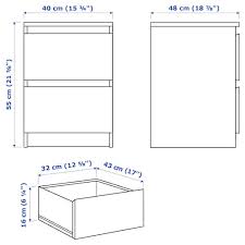 The drawer insert is perfect for small things. Malm High Gloss White White Chest Of 2 Drawers 40x55 Cm Ikea