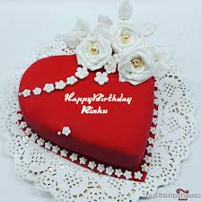Happy Birthday Cake Heart Shape With Name Happy Birthday Rukiu Birthday Cake With Photo Heart Shaped Birthday Cake Happy Birthday Cake Photo