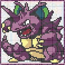 Nidoking The Manliest Of All Pokemon The First Ever Confirmed Male Pokemon Nidoking And His Fe Pokemon Cross Stitch Pokemon Pattern Cross Stitch For Kids