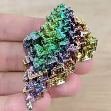 Bismuth Crystal For Sale Uk Xl Rainbow Bismuth Crystal Healing Transformation Stone Mineral Educational Science Home Decor Decorating Chakra Iridescent Metal Bismuth Crystal Bismuth Crystals