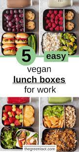 These Easy Vegan Lunch Box Ideas For Work Will Give You A Ton Of Inspiration For Meal Prep Not Just For Adults Easy Vegan Lunch Vegan Meal Plans Vegan Lunch