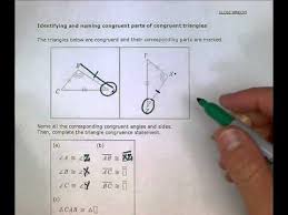 Aleks Identifying And Naming Congruent Parts Of Congruent Triangles Mc Youtube